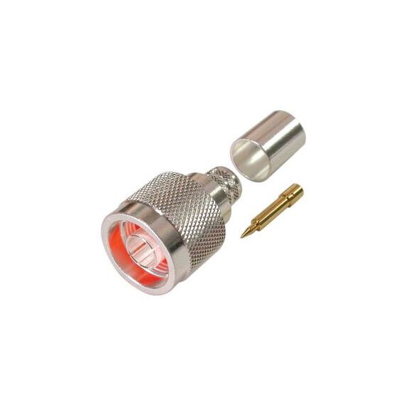 N, MALE CRIMP, N,G,T: PIN WITH 15 MICRO-IN GOLD: FOR RG-8/U TYPE, LMR-400 & BELDEN 9913, CBL GRP I